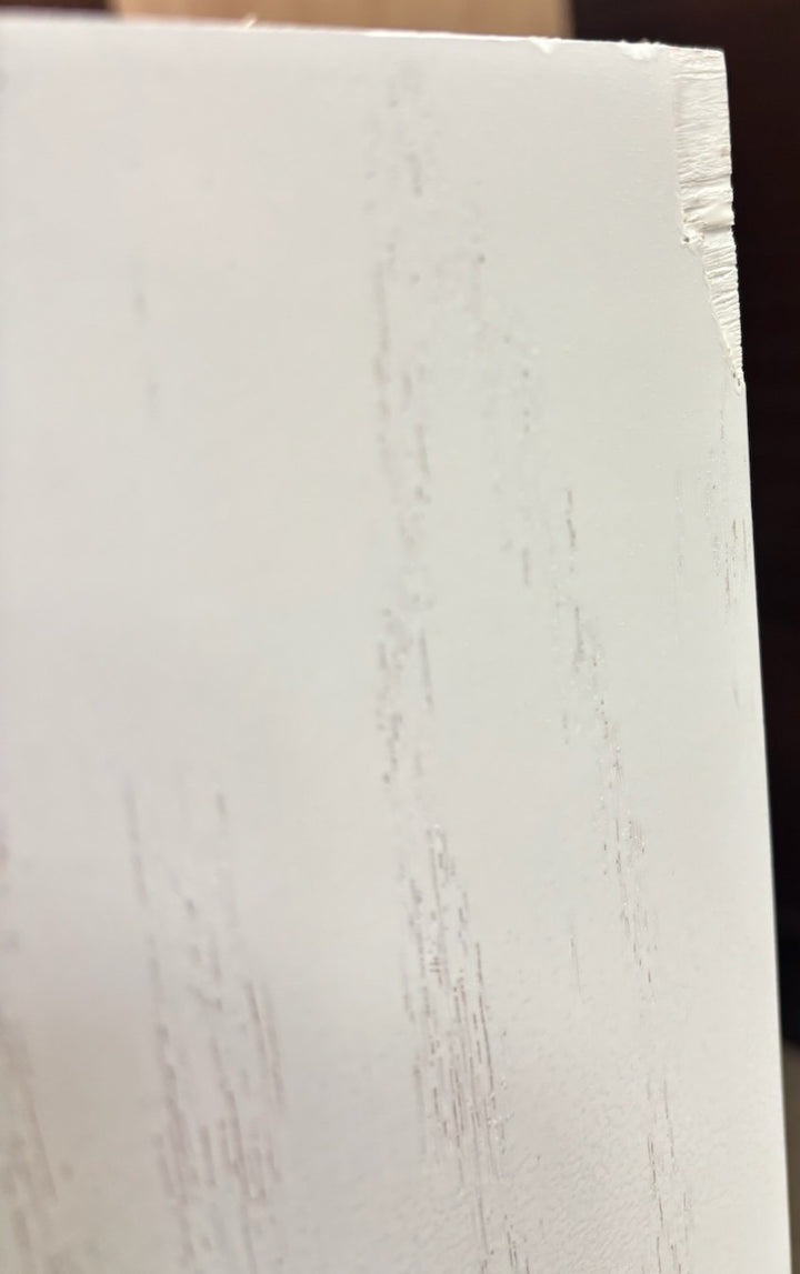 Vertical Queen Oak Painted White Wood Lake View Face - V122 Workstation Package