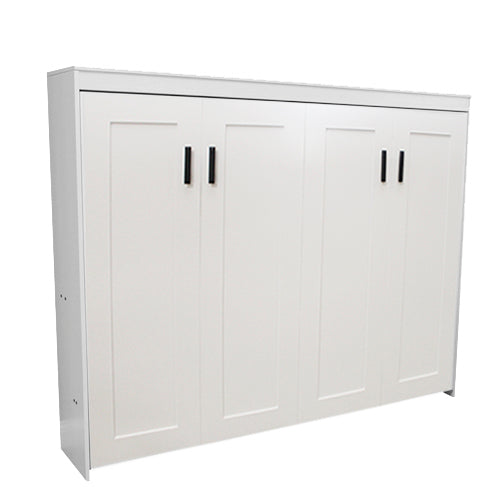 Shaker Face Murphy Bed Horizontal  Maple Painted White Discounted