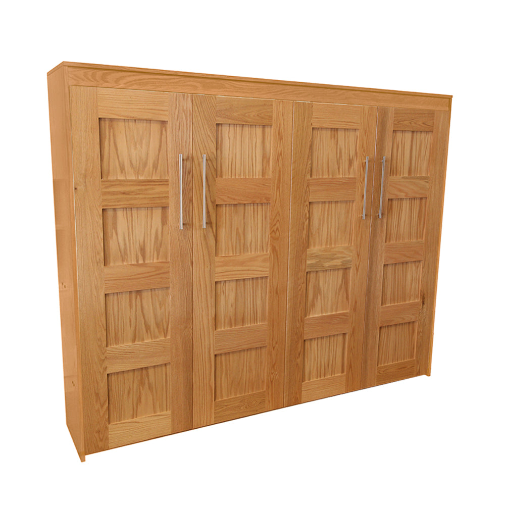 Lake View Face Murphy Bed Horizontal ***Full*** Oak Spice Stain Discounted 