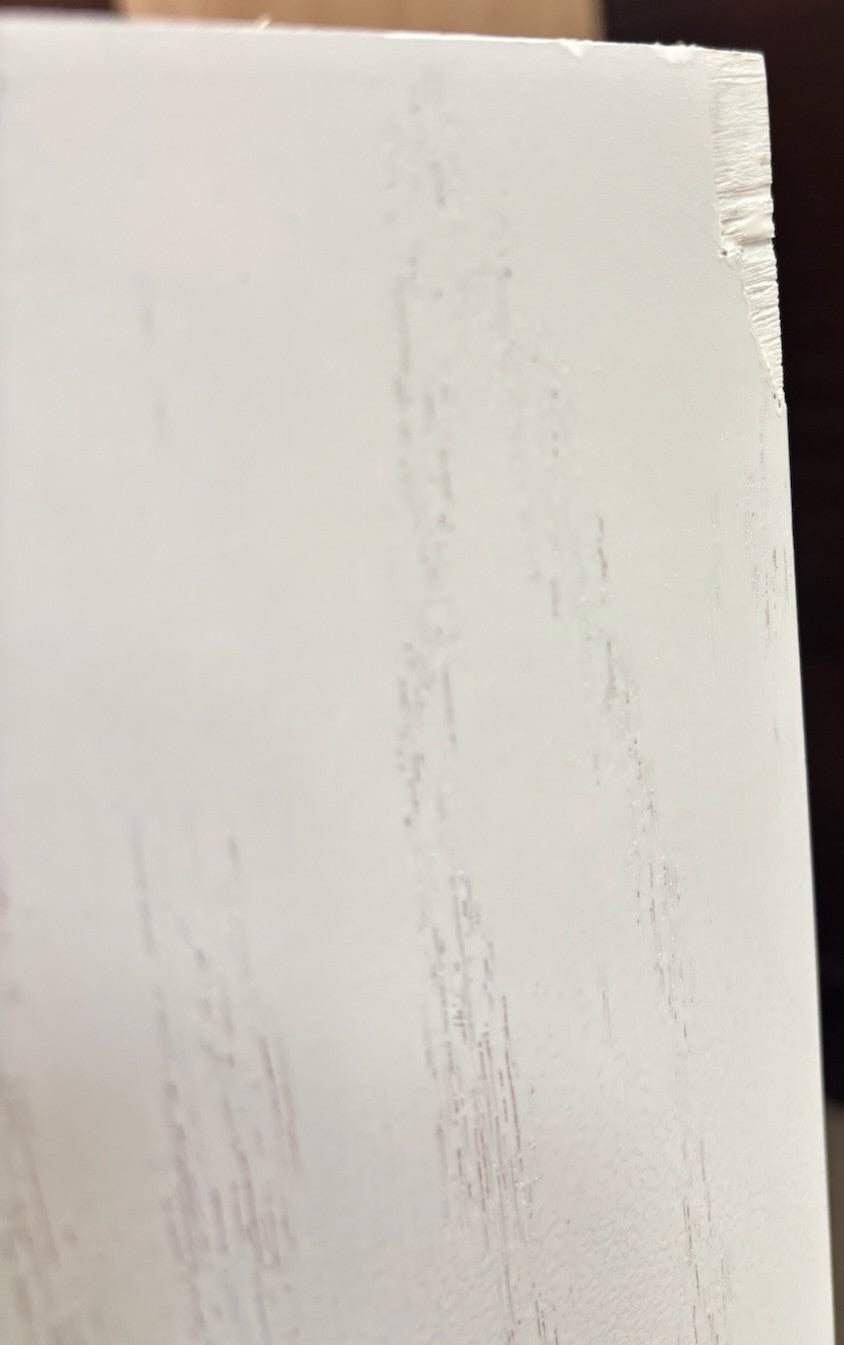 Vertical Queen Oak Painted White Wood Lake View Face - V122 Workstation Package