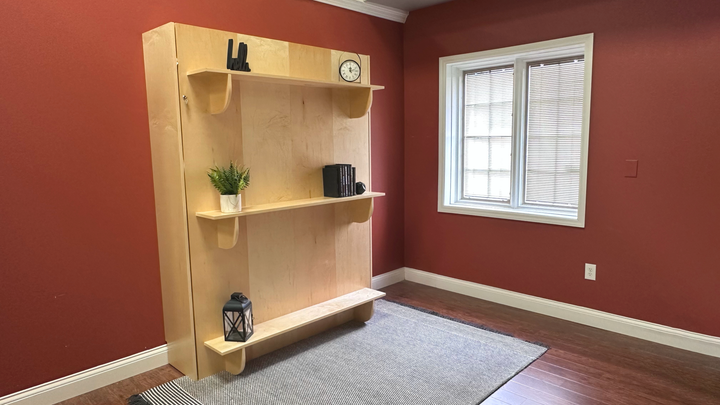 Natural Maple Finished Vertical YouLift DIY Murphy Bed