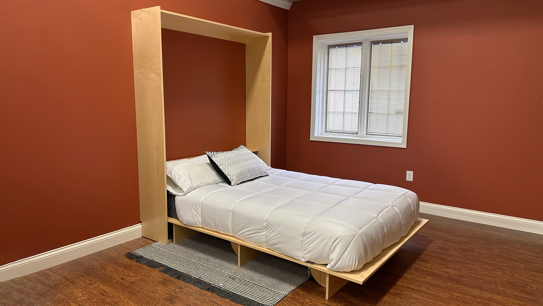 Natural Maple Finished Vertical YouLift DIY Murphy Bed