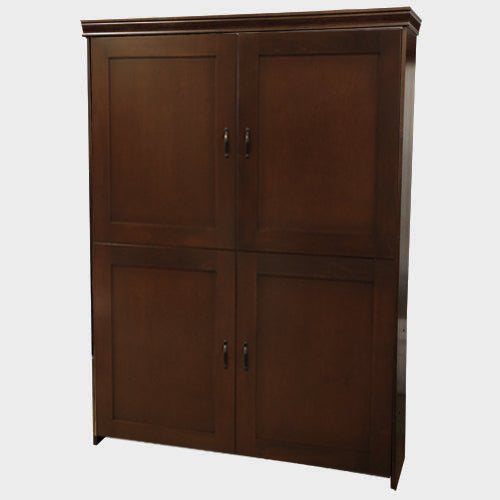 Shaker Face Murphy Bed Vertical Queen Maple American Walnut Discounted