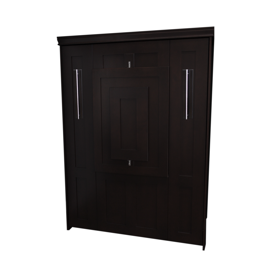 Table Face Murphy Bed Vertical Queen Maple Espresso Stain Discontinued (VQ105-M-ESP)