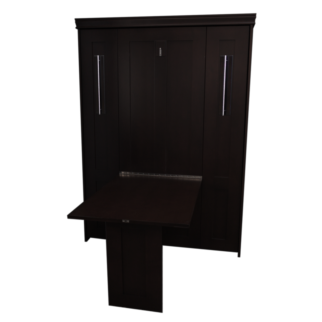 Table Face Murphy Bed Vertical Queen Maple Espresso Stain Discontinued (VQ105-M-ESP)