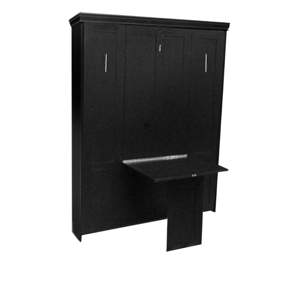 Table Face Murphy Bed Vertical Queen Maple Painted Black Discounted