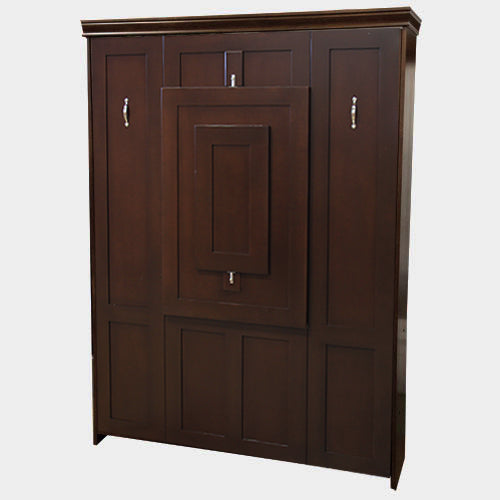 Table Face Murphy Bed Vertical Queen Maple American Walnut Stain Discounted 
