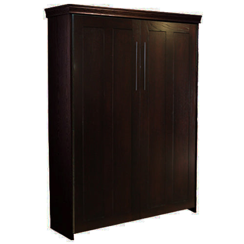 Contemporary Face Murphy Bed Vertical Queen Oak Traditional Mahogany Stain Discounted