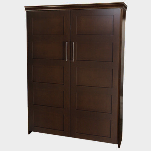 Lake View Face Murphy Bed Vertical Queen Maple American Walnut Discounted 