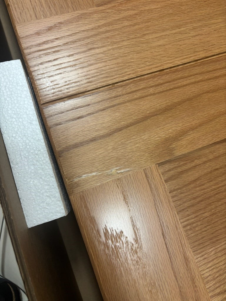 Lake View Face Murphy Bed Vertical Queen Oak Hazelnut Stain Discounted (VQ122-O-HN)