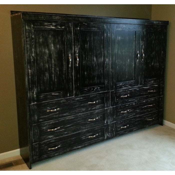 Real Wood Murphy Bed - Dresser Cabinet Face - Horizontal Wall Bed - Choose your Favorite Stain - Proudly made in the USA - H108 Real Wood Murphy Bed - Dresser Cabinet Face - Horizontal Wall Bed - Choose your Favorite Stain - Proudly made in the USA - H108
