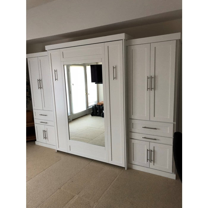 Vertical Wood Mirror Face - V102 with two 30 inch cabinets